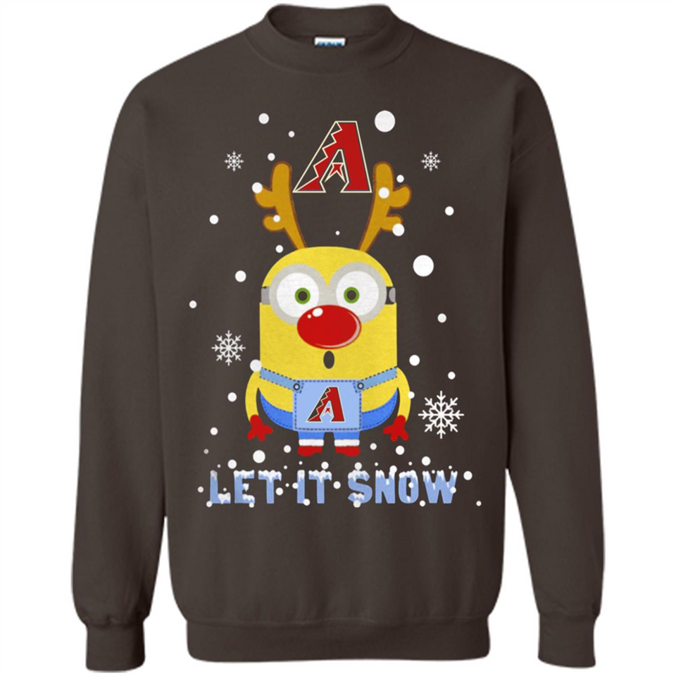 Minion Arizona Diamondbacks Ugly Christmas Sweater Let it Snow - Sweatshirt