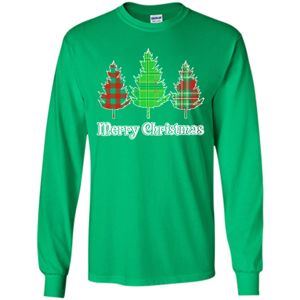 Plaid Christmas Tree Shirt Merry Christmas Plaid is Rad