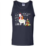 Llama Tis the season to be slothy Christmas sweatshirt PINGPONG - Tank Top
