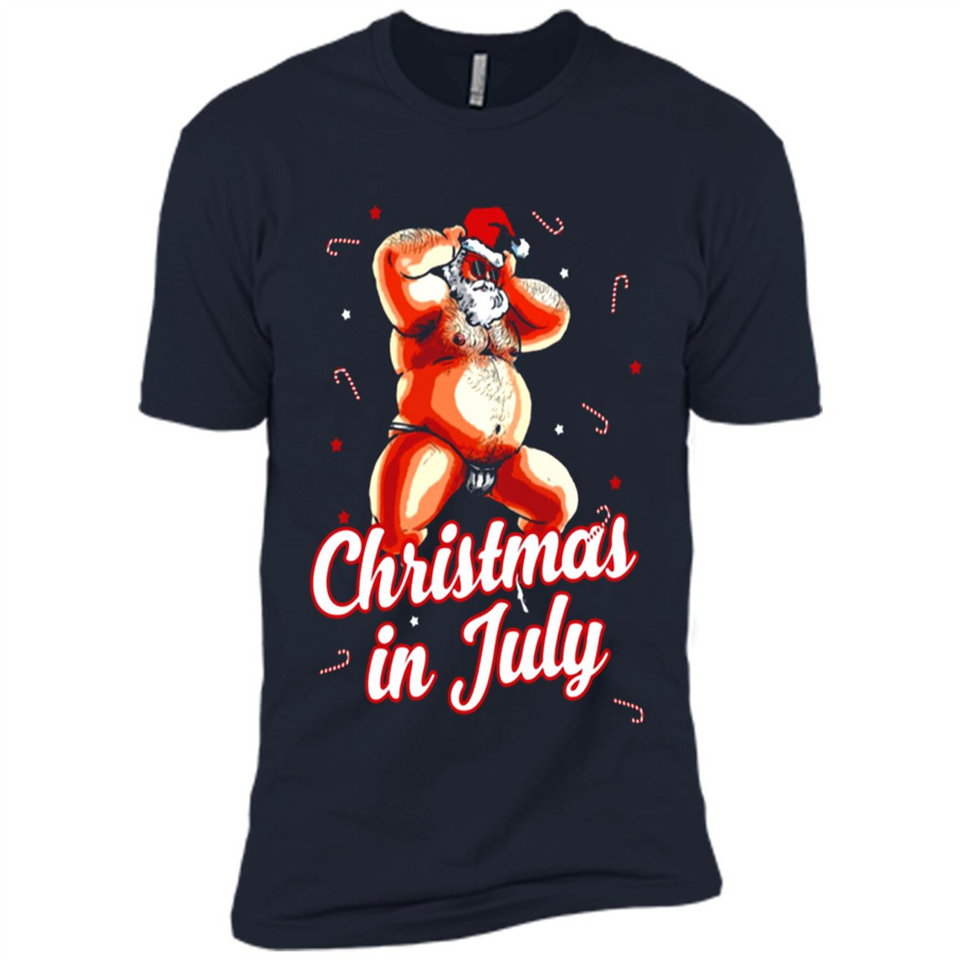Christmas In July - Funny Dancing Santa - Premium Short Sleeve T-Shirt