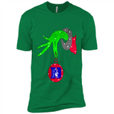 GRINCH HAND HOLDING DUKE BLUE DEVILS GLITTER CHRISTMAS PINGPONG