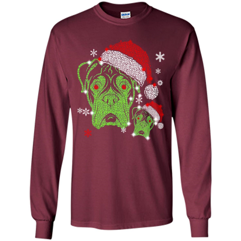 Boxer Dog diamond Christmas - Long Sleeve T-Shirt