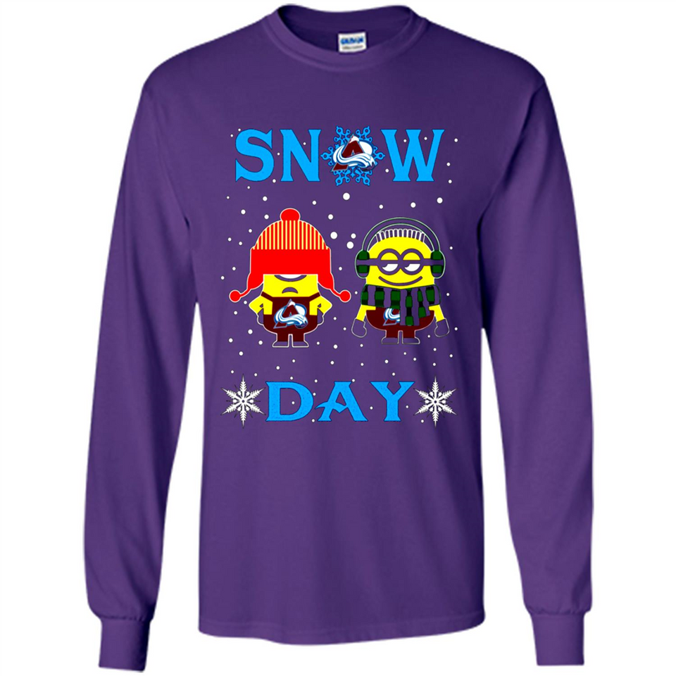 Snow Day Shirt For Colorado Avalanche Vs Minion Fans pingpong