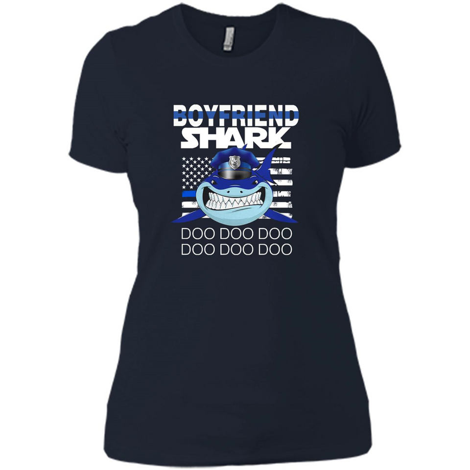 Police boyfriend Shark Blue Line Tee