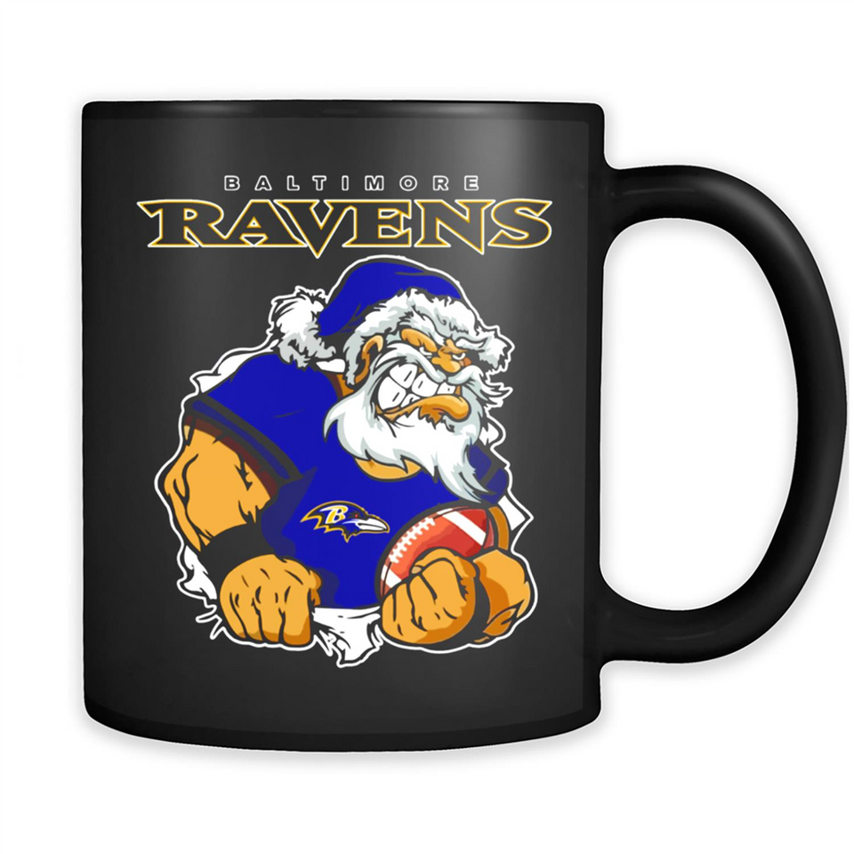 Grumpy Santa Claus Baltimore Ravens Football Team PINGPONG