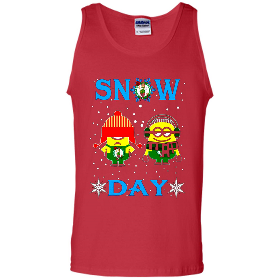 Snow Day Shirt For Boston Celtics Vs Minion Fans pingpong
