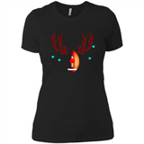 Football Christmas Shirt Reindeer Christmas Football Funny - Ladies' Boyfriend T-Shirt