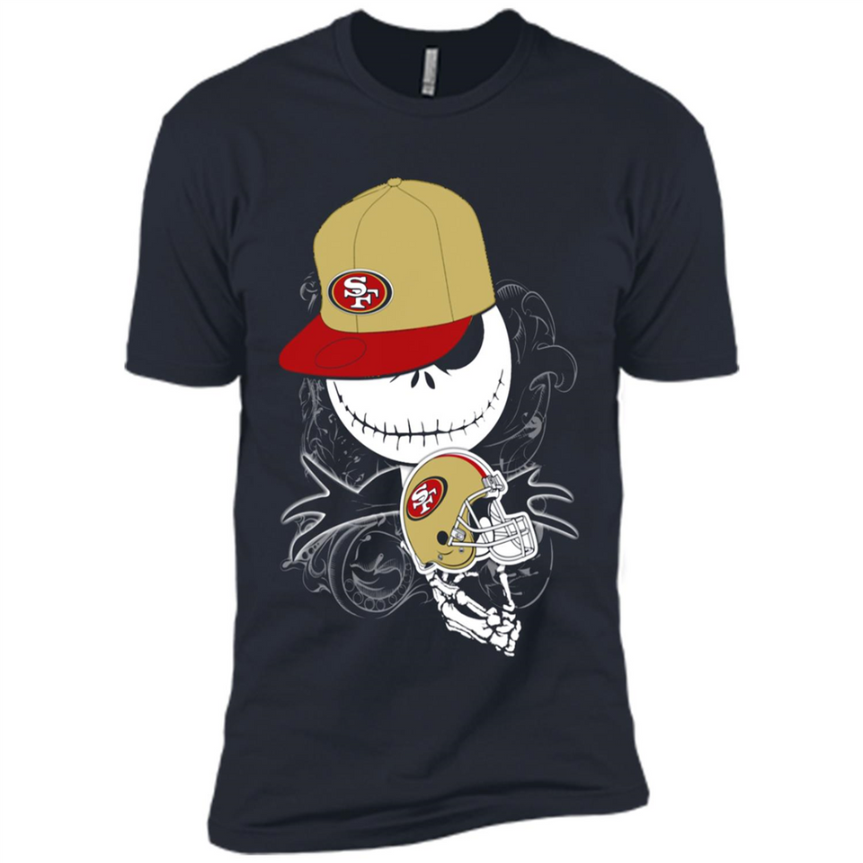 Jack Skellington The Nightmare Before Christmas-49ers Football - Premium Short Sleeve T-Shirt