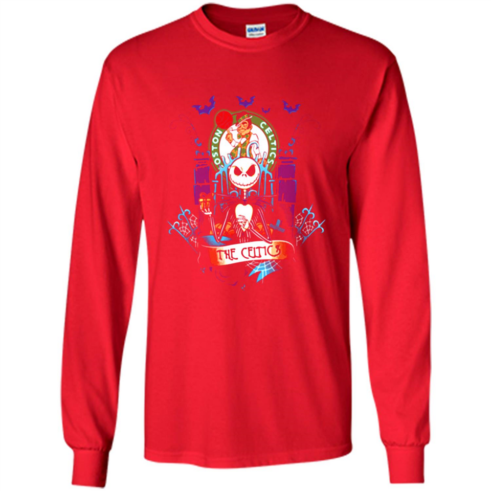 Boston Celtics Halloween The Nightmare Before Christmas - Long Sleeve T-Shirt