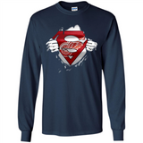 Detroit Red Wings And Superman Fans - Long Sleeve T-Shirt