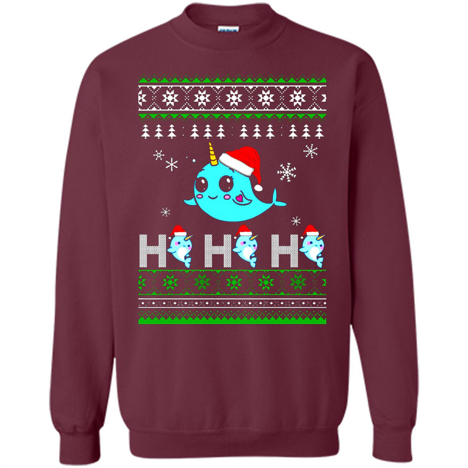 Narwhal christmas sweatshirt hoodie long PINGPONG - Sweatshirt