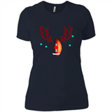 Football Christmas Shirt Reindeer Christmas Football Funny - Ladies' Boyfriend T-Shirt
