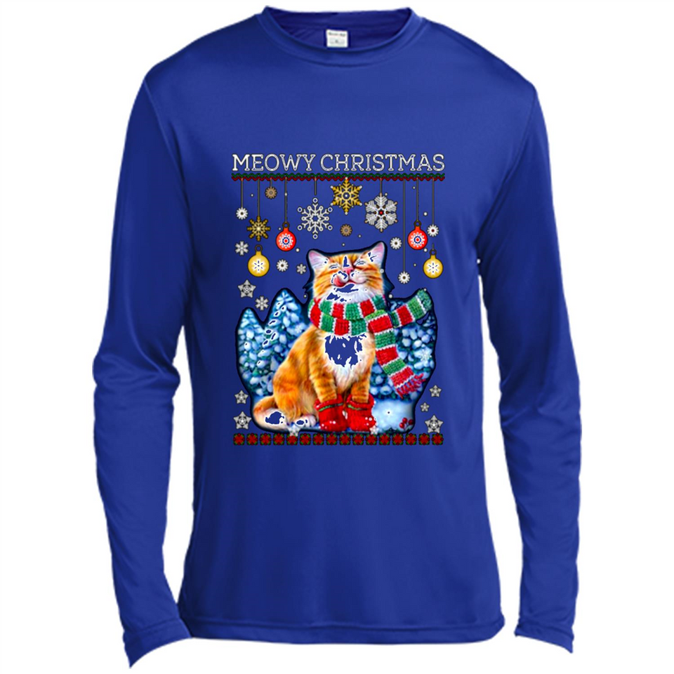 Meowy Christmas Ugly Funny Cats Lover PINGPONG