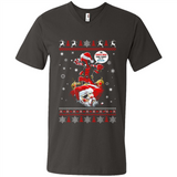 No Christmas for You – Deadpool Santa Claus Ugly Sweater - Men's V-Neck