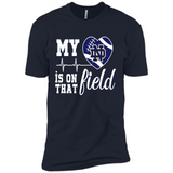 Notre Dame Fighting Irish Football My Heart is on that Field - Premium Short Sleeve T-Shirt