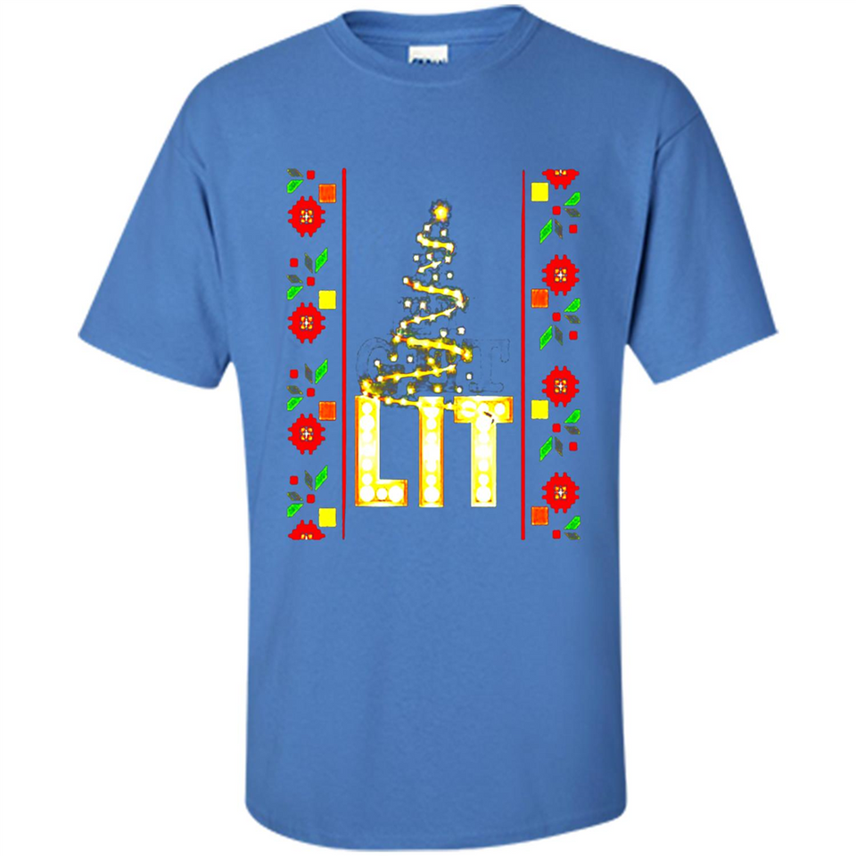 Funny Lets Get Lit Christmas Tree - Shirt