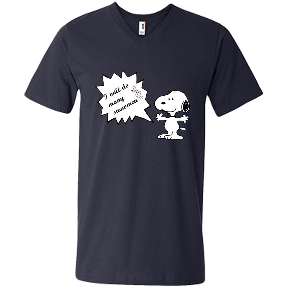 Snoopy I Will Do Many Snowman Christmas
