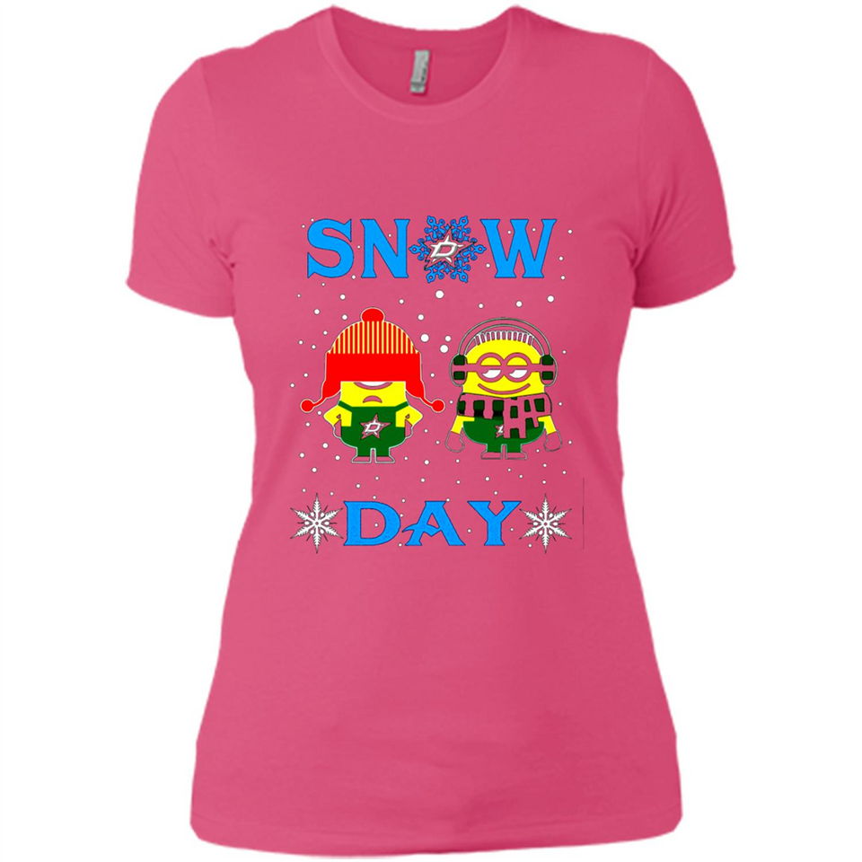 Snow Day Shirt For Dallas Stars Vs Minion Fans pingpong