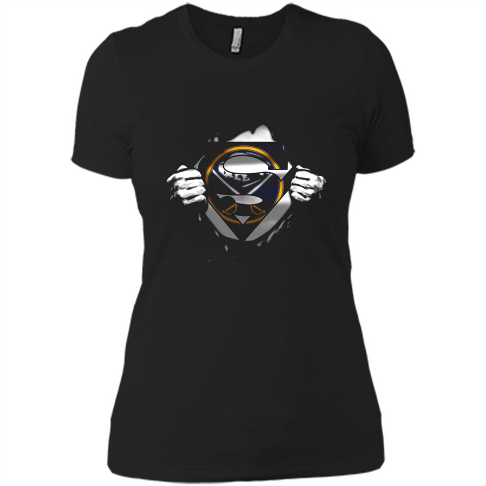 Buffalo Sabres And Superman Fans - Ladies' Boyfriend T-Shirt
