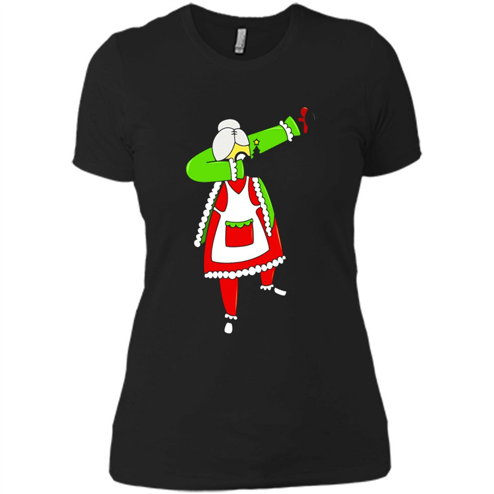Funny Dabbing Mrs. Santa Claus Christmas Dab - Ladies' Boyfriend T-Shirt