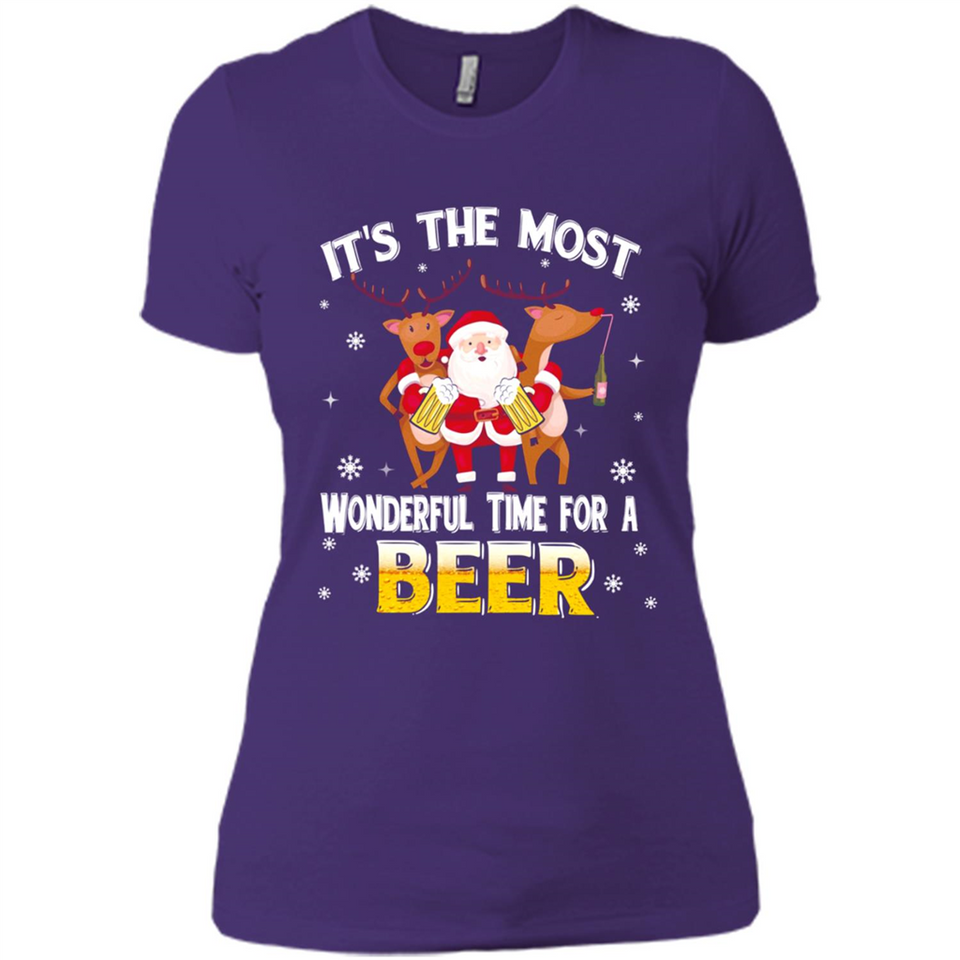 Its The Most Wonderful Time for a Beer - Ladies' Boyfriend T-Shirt