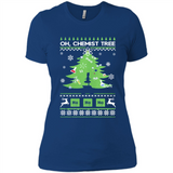 Oh Chemist Tree Ugly Christmas Sweater - Ladies' Boyfriend T-Shirt