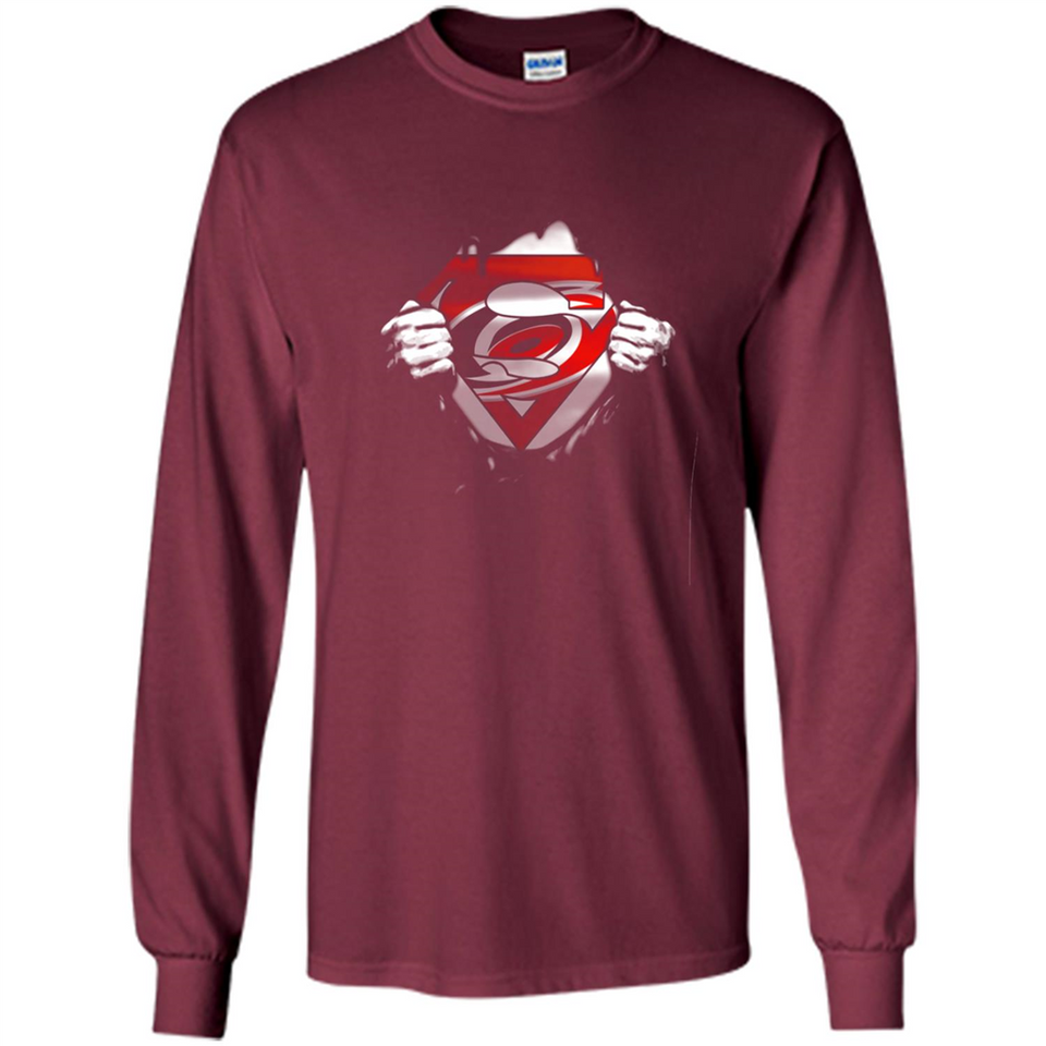 Carolina Hurricanes And Superman Fans - Long Sleeve T-Shirt
