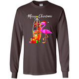 Flamingo Christmas Shirt, Merry Christmas Shirt , Flamingo - Long Sleeve T-Shirt