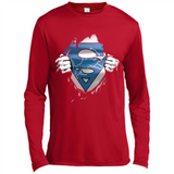 Detroit Lions And Superman Fans - Canvas Long Sleeve T-Shirt