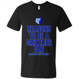 Reasons to be a Memphis Grizzlies Fan Complete List on Back - Men's V-Neck