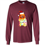 Pomeranian Santa Lights Christmas Dog Xmas Sweatshirt - Long Sleeve T-Shirt