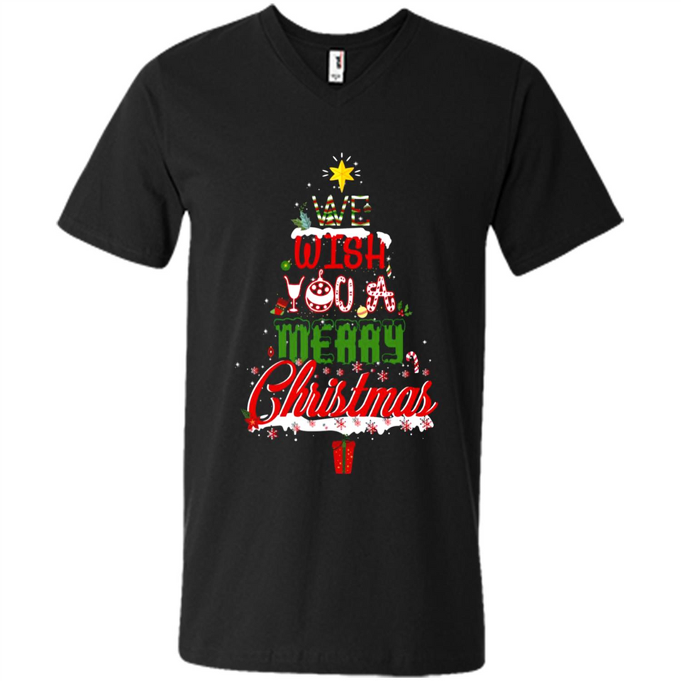 We Wish You A Merry Christmas Funny Pine Gift Sleeve - Men's V-Neck