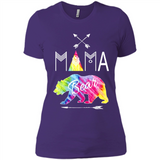 Mama Bear Shirt Tie Dye Family Vacation & Camping Tee - Ladies' Boyfriend T-Shirt