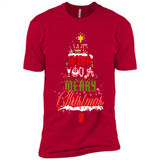 We Wish You A Merry Christmas Funny Pine Gift Sleeve - Premium Short Sleeve T-Shirt