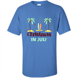 Christmas In July Shirt Surfing Palm Trees Surfboard - Shirt