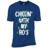 Chillin With My Ho's Funny Christmas - Premium Short Sleeve T-Shirt