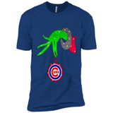 GRINCH HAND HOLDING CHICAGO CUBS GLITTER CHRISTMAS PINGPONG