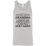 Don't Mess With Me My Grandma Is Crazy And She Will Punch You - Canvas Unisex Tank