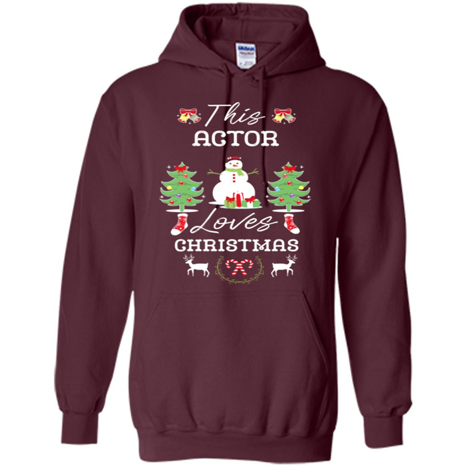 This Actor Loves Christmas Tree Shirt with Snowman