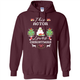 This Actor Loves Christmas Tree Shirt with Snowman