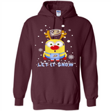 Minion Anaheim Ducks Ugly Christmas Sweater Let it Snow - Hoodie