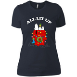 Peanuts By Schulz Snoopy Young Men_s Christmas SweatShirt - Ladies' Boyfriend T-Shirt