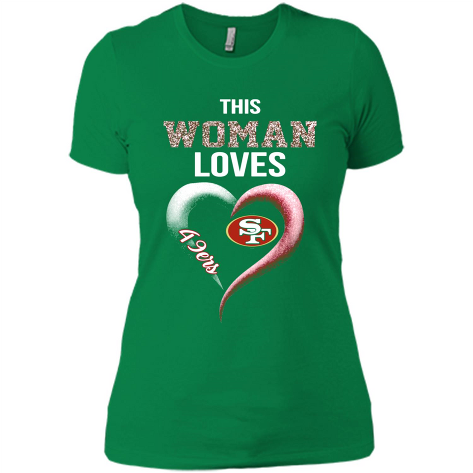 This Woman love 49ers NFL football team - Ladies' Boyfriend T-Shirt