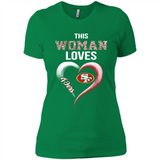 This Woman love 49ers NFL football team - Ladies' Boyfriend T-Shirt
