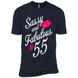 Sassy and Fabulous at 55 - 55th Birthday - Premium Short Sleeve T-Shirt