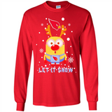 Minion Arizona Cardinals Ugly Christmas Sweater Let it Snow - Long Sleeve T-Shirt