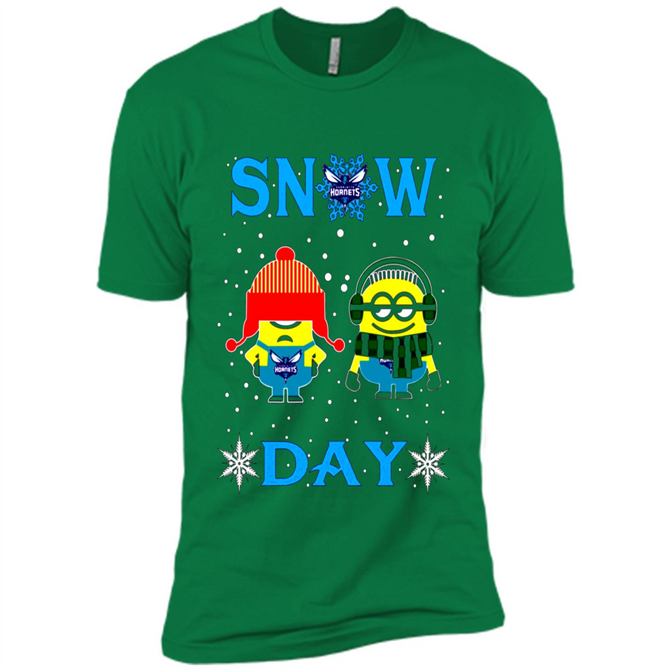 Snow Day Shirt For Charlotte Hornets Vs Minion Fans pingpong