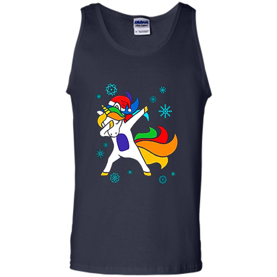 Christmas Dabbing Unicorn - Tank Top