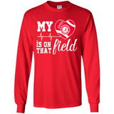 Alabama Crimson Football My Heart is on that Field - Long Sleeve T-Shirt