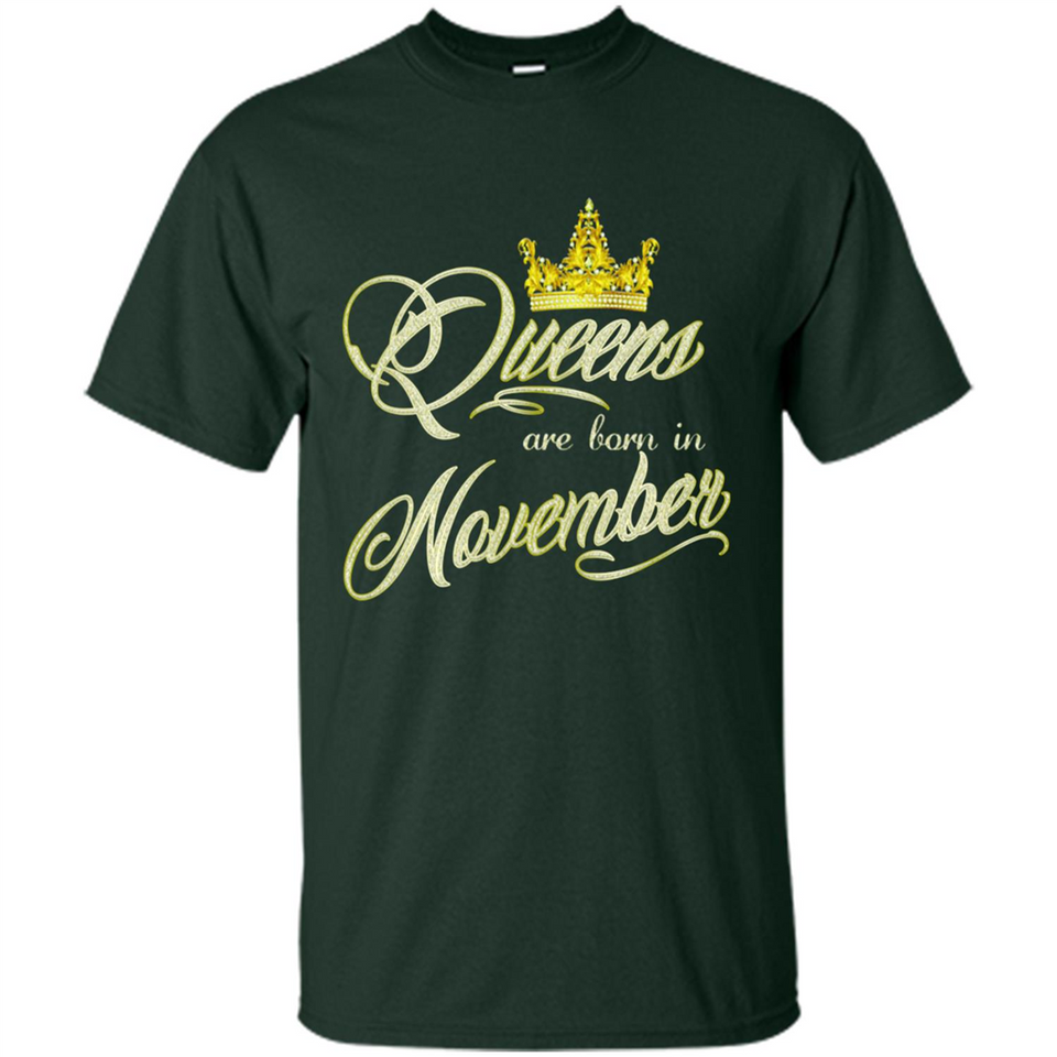Queens Are Born In November Golden T-Shirt